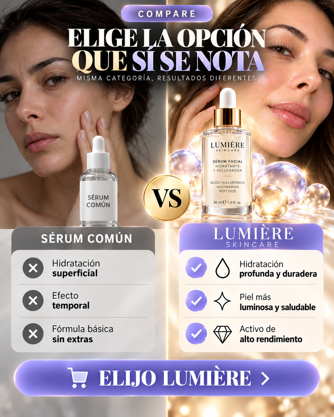 Ejemplo de anuncio comparativo
